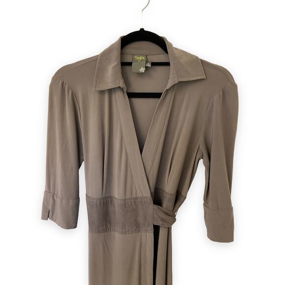 Taylor Wrap Maxi Dress 3/4 Sleeve Size 2 - Picture 2 of 8